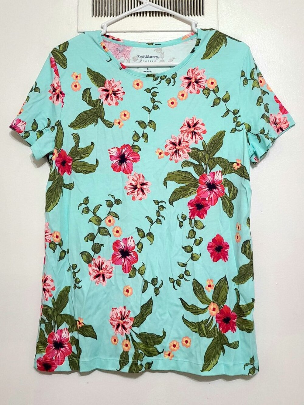 Blue Floral Short Sleeve
